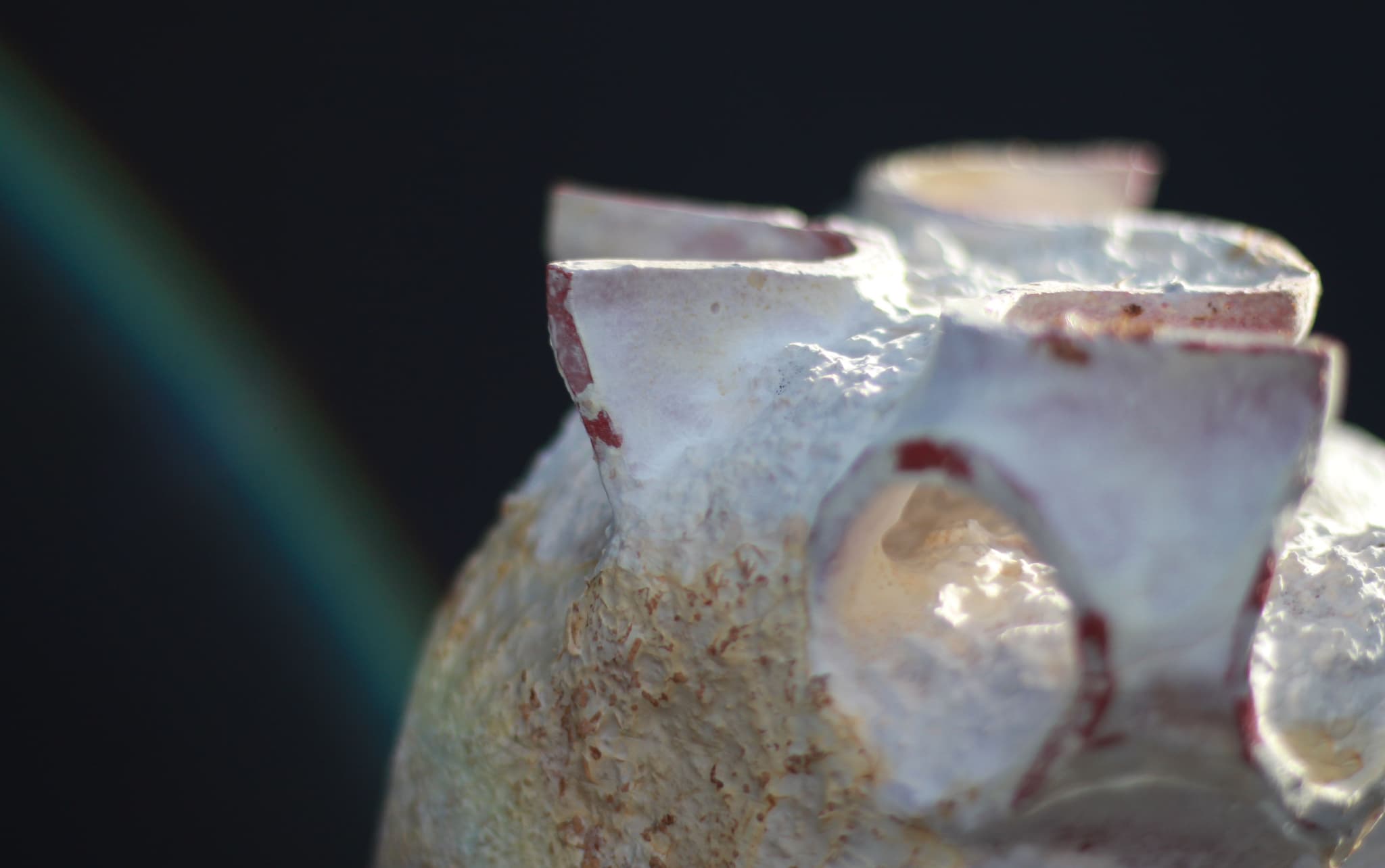  3D print of a minimal surface using wood-based filament and impregnated with mycelium. Investigation of combining the good mechanical properties of minimal surfaces with the good insulating properties of mycelium for architectural applications. | minimal surface: Schwartz-P 