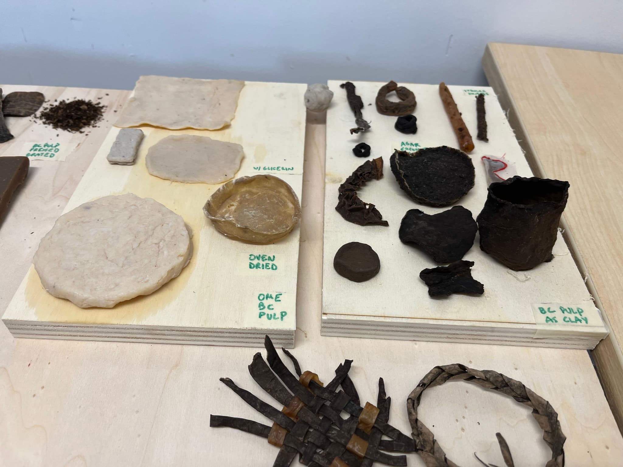  Adele prioritises responsible and circular design through local materials, reduced energy use, minimal waste, and meaningful material narratives. (Photo credit: Bacterial Cellulose Summer School at HBBE, Newcastle) 