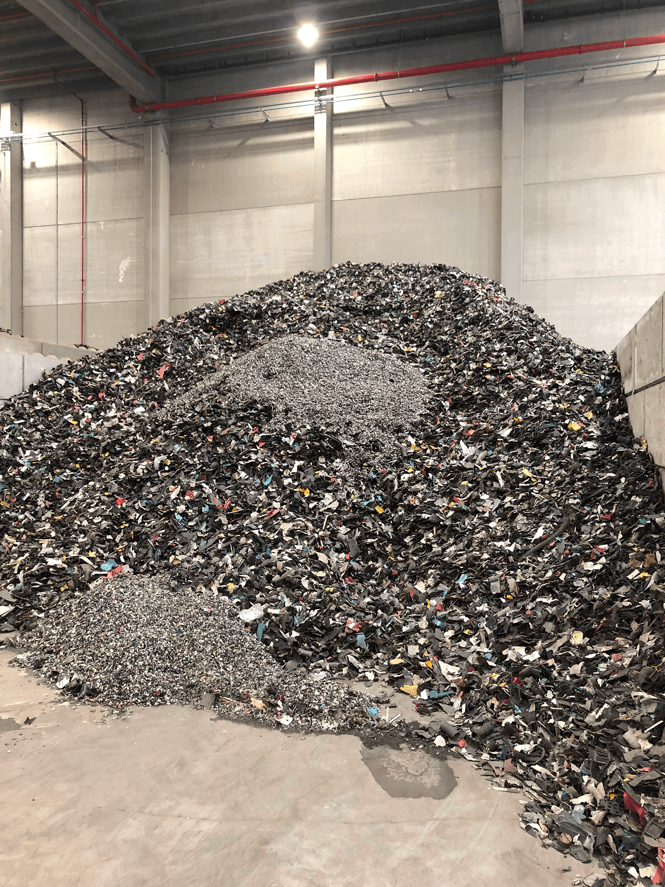  Mixed material waste from a UK recycling facility visit.  
