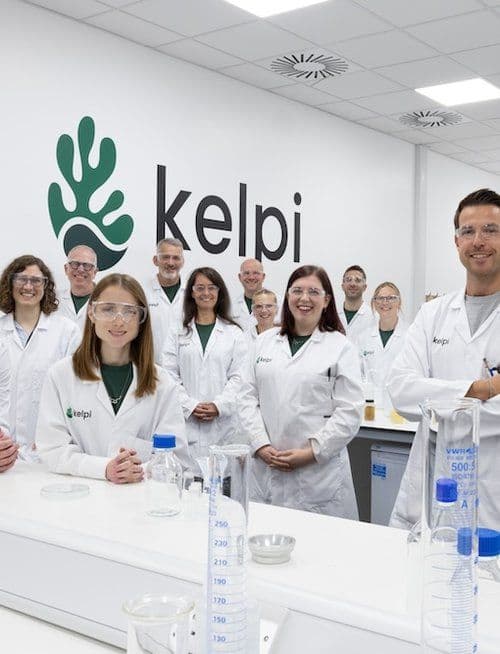 The Kelpi team in their Bristol kilo‑lab, a key facility for scaling production