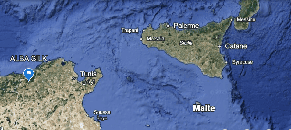 Localization of ALBA SILK in the Norh-Ouest of Tunisia, Beni Mtir.