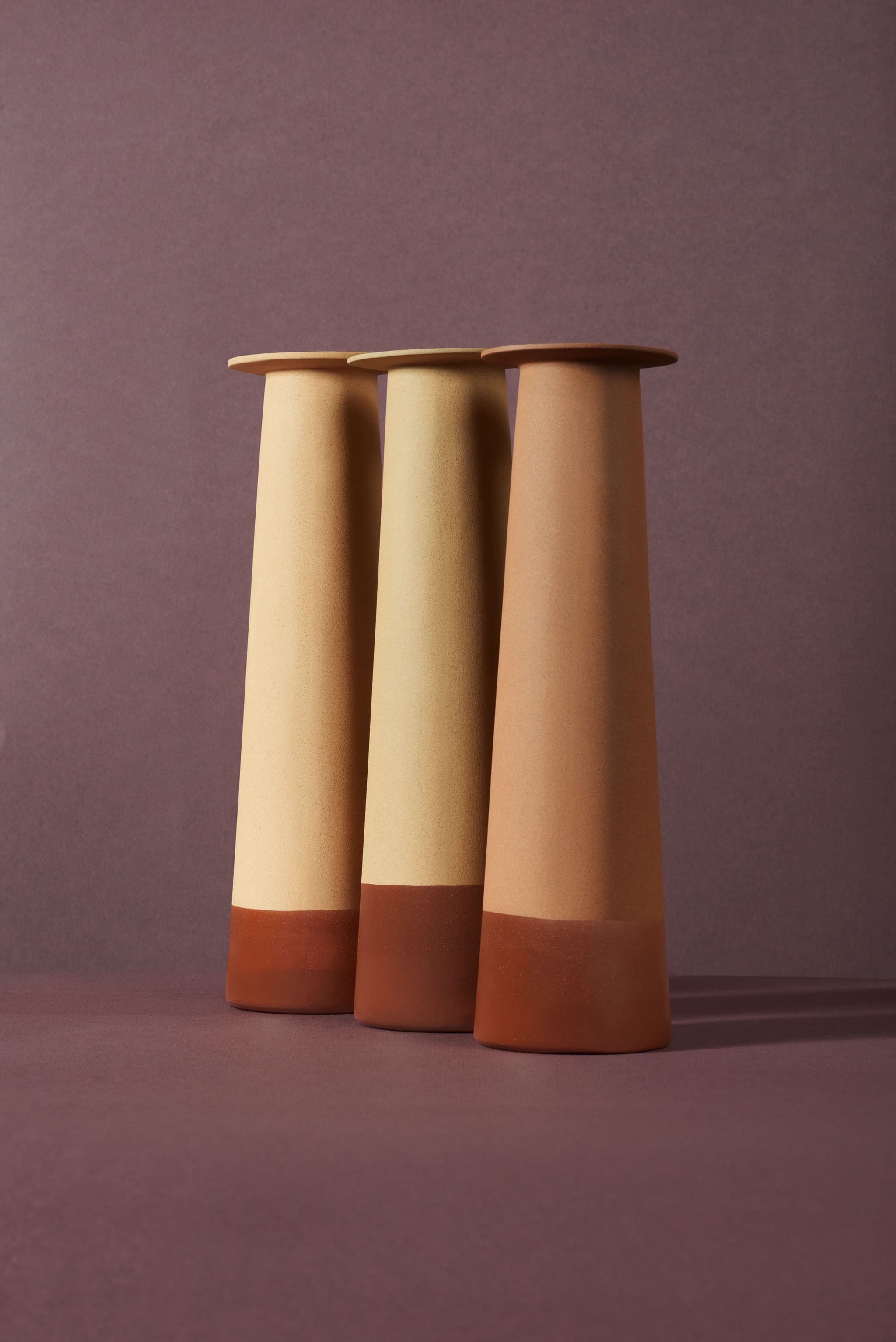 Three different water jugs with different colour variations