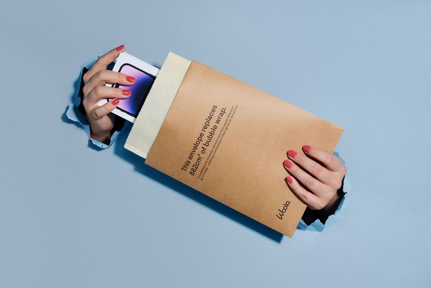 Wool Envelope for electronics. Photo courtesy of Woola.