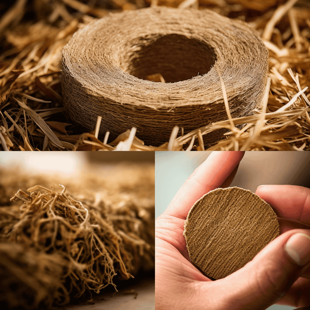 Bagass, a material made from sugarcane fibers