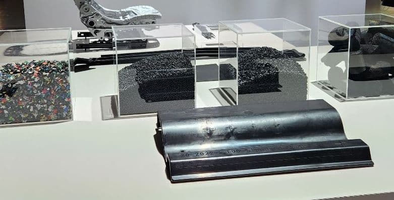 Composites with Dama Black Recycled Plastics. Photo courtesy of Dama BioPlastics.