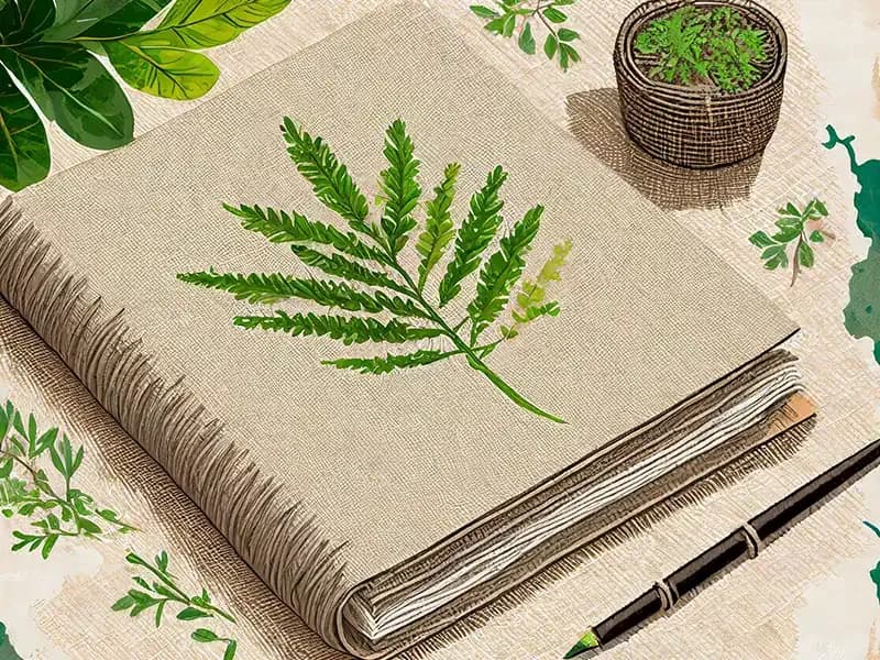 Hemp paper notebook