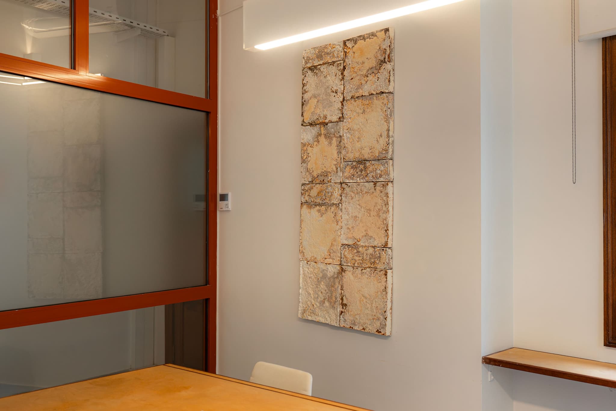 Mycelium acousic panel installation